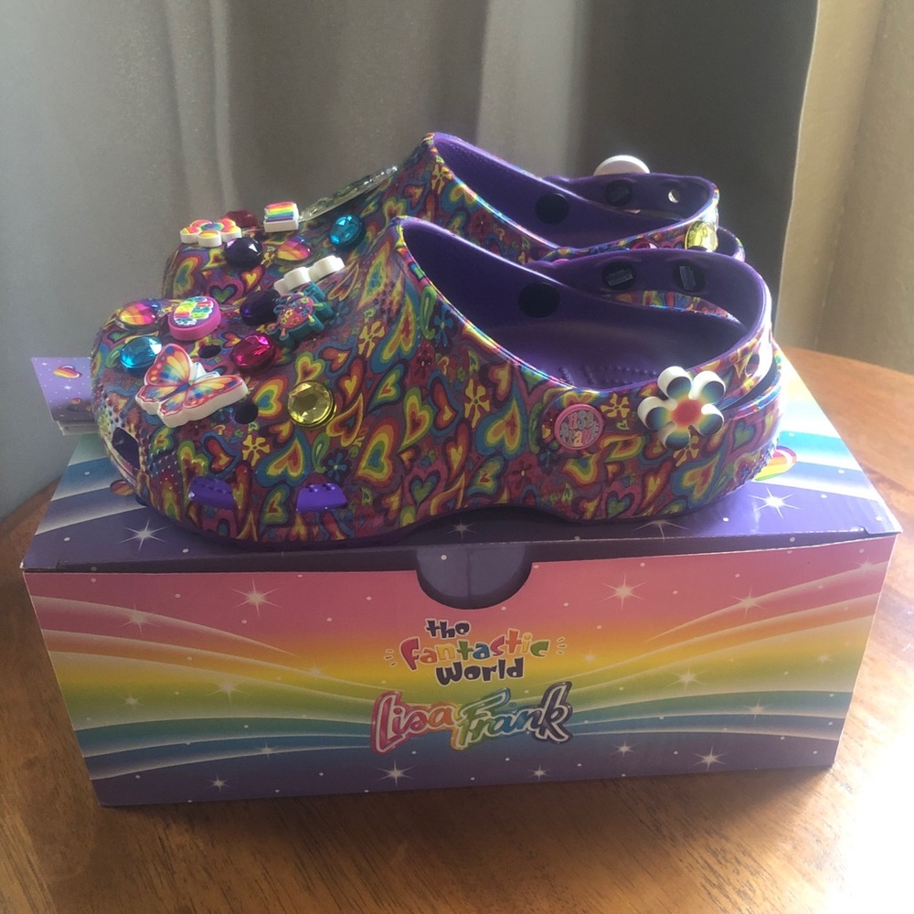 NWT Special Edition Lisa Frank Crocs Size Womens 7 / Mens 5
